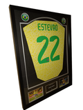 Signed shirt Estevao - Brazil - Framed