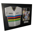 Signed world champion jersey - Tadej Pogacar - Iconic Frame