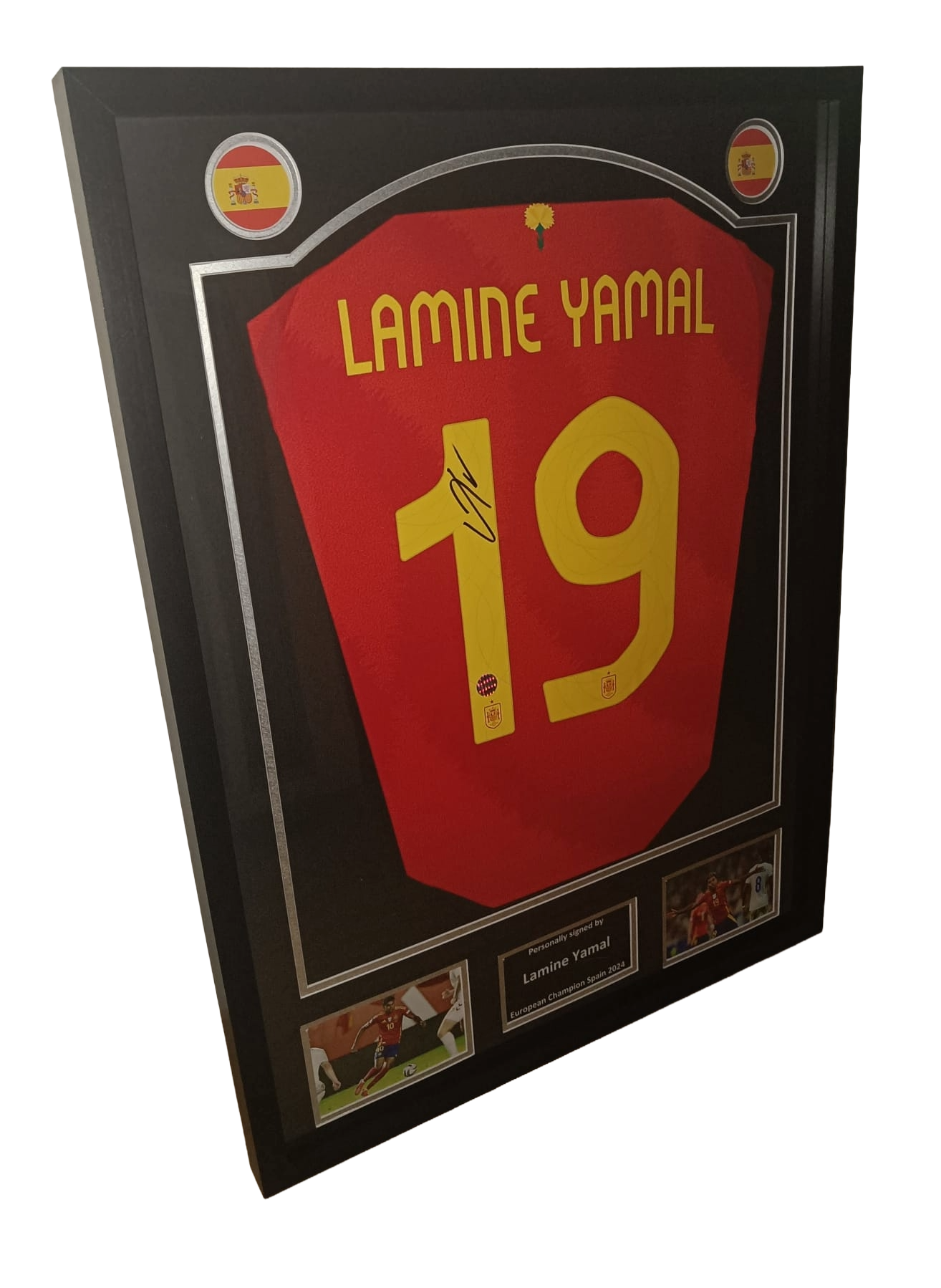 Signed shirt Lamine Yamal - Spain - Framed