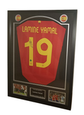 Signed shirt Lamine Yamal - Spain - Framed
