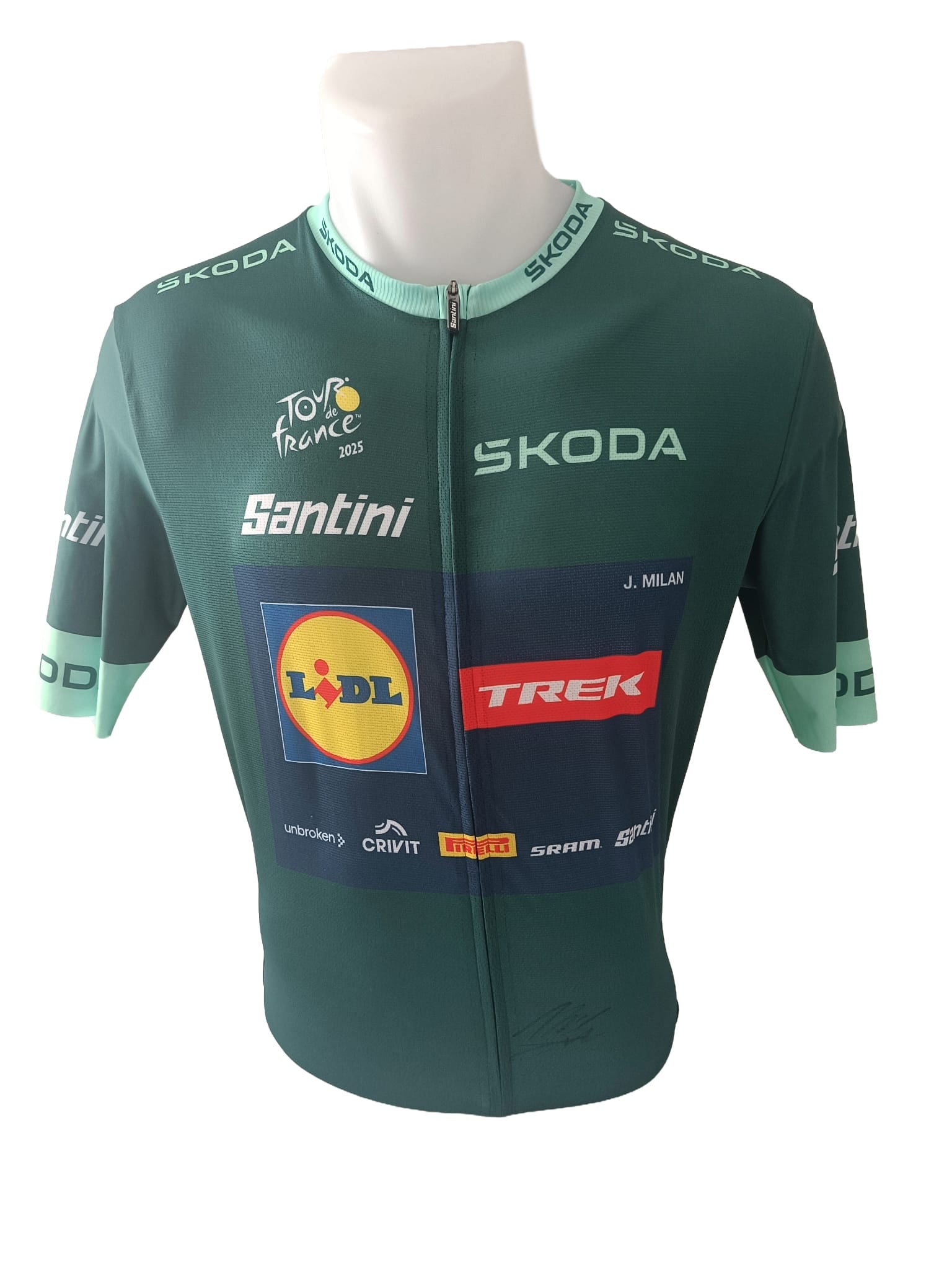 Signed green jersey Tour de France - Jonathan Milan