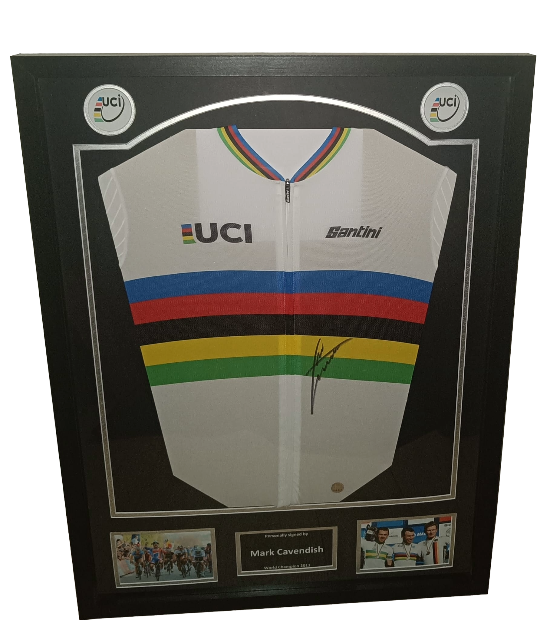 Signed World Champion jersey - Mark Cavendish - Framed 2
 