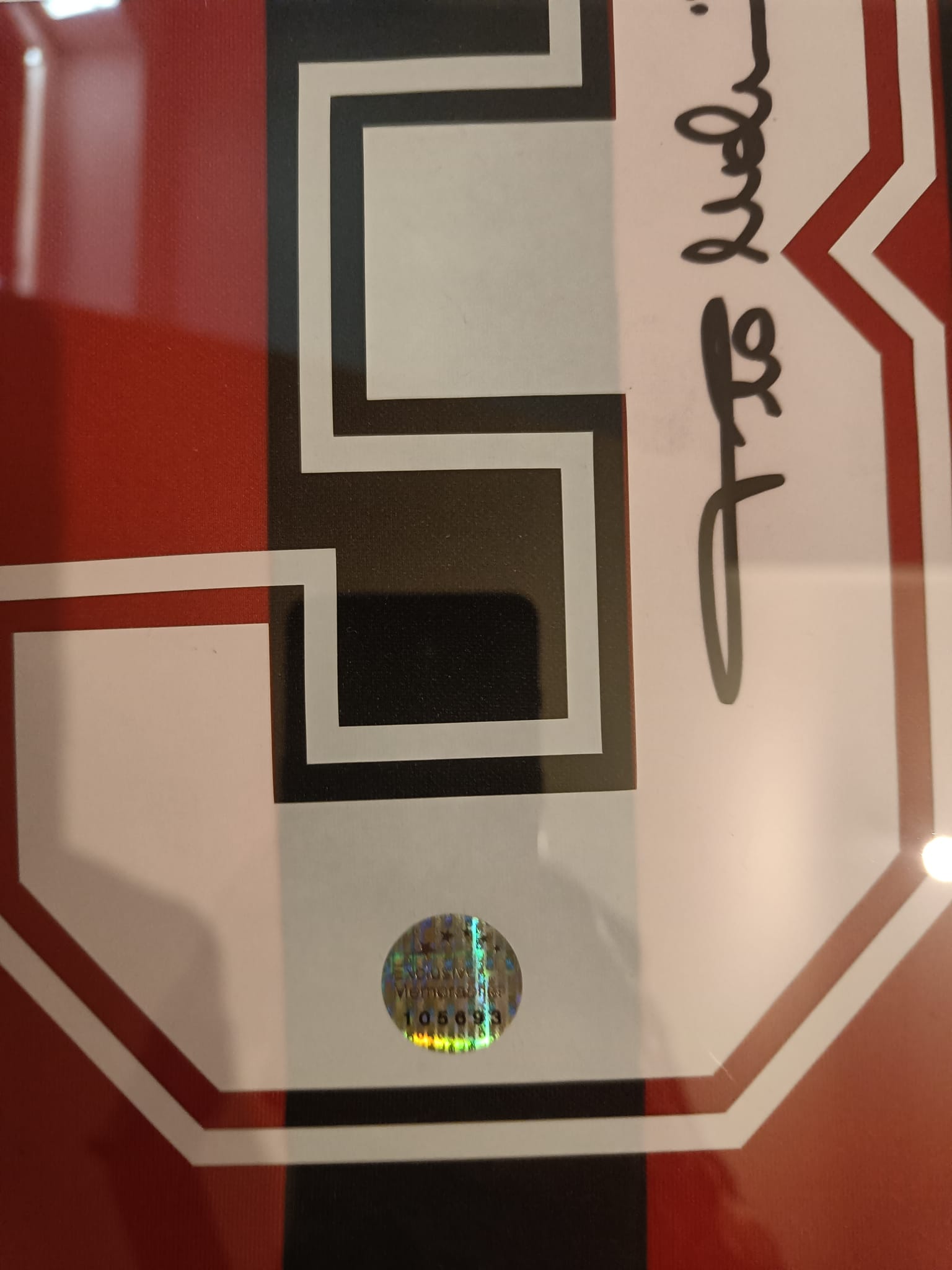 Signed shirt Paolo Maldini - AC Milan - Framed 6