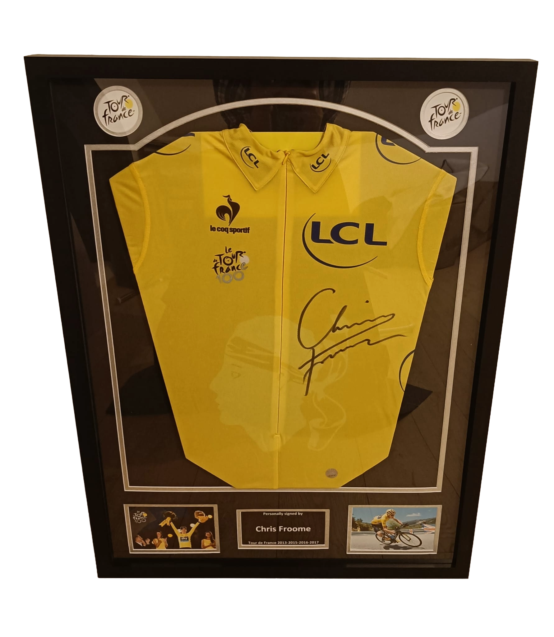 Signed yellow jersey - Chris Froome - Framed 2