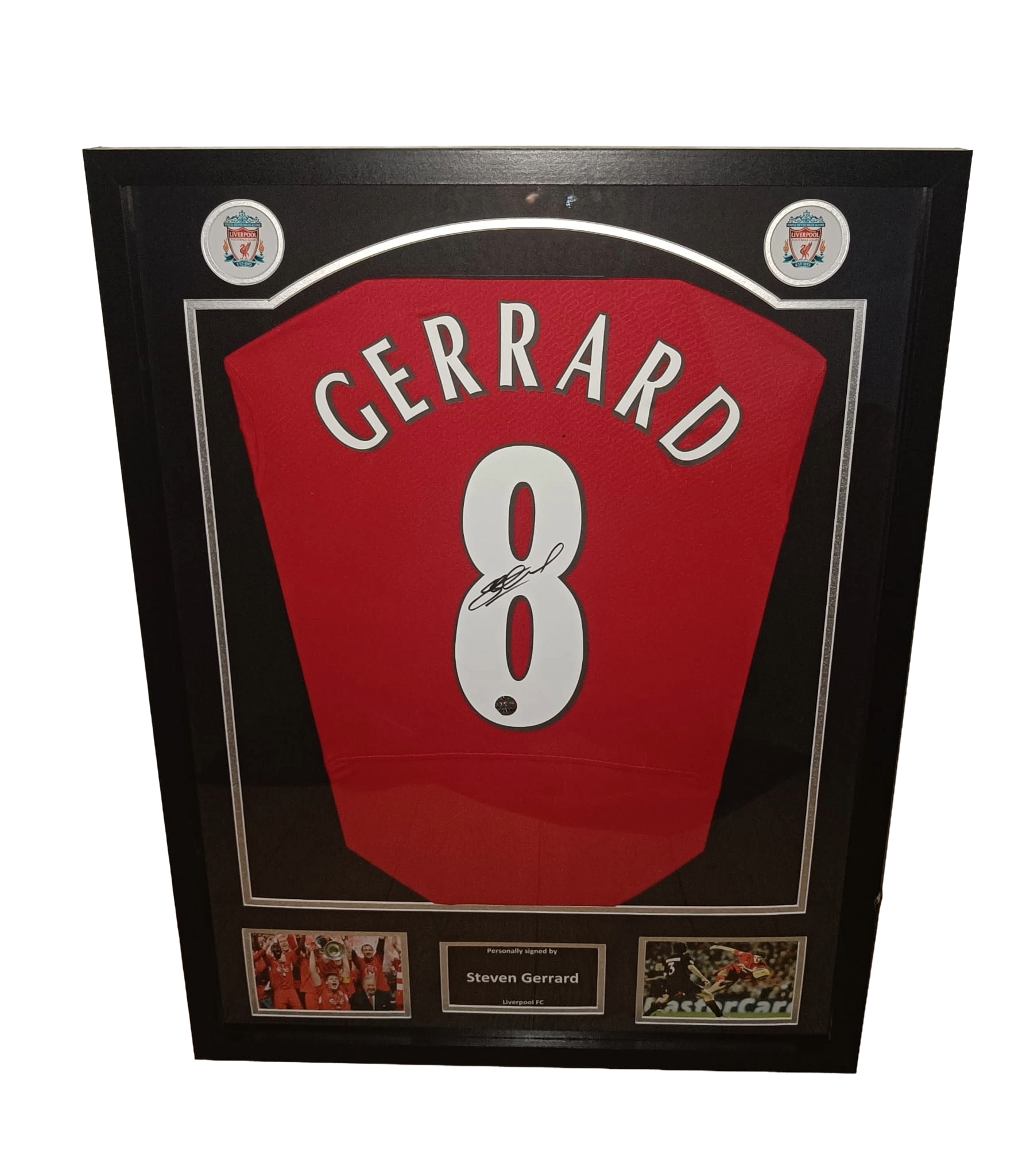 Signed shirt Steven Gerrard - Liverpool - Framed 3