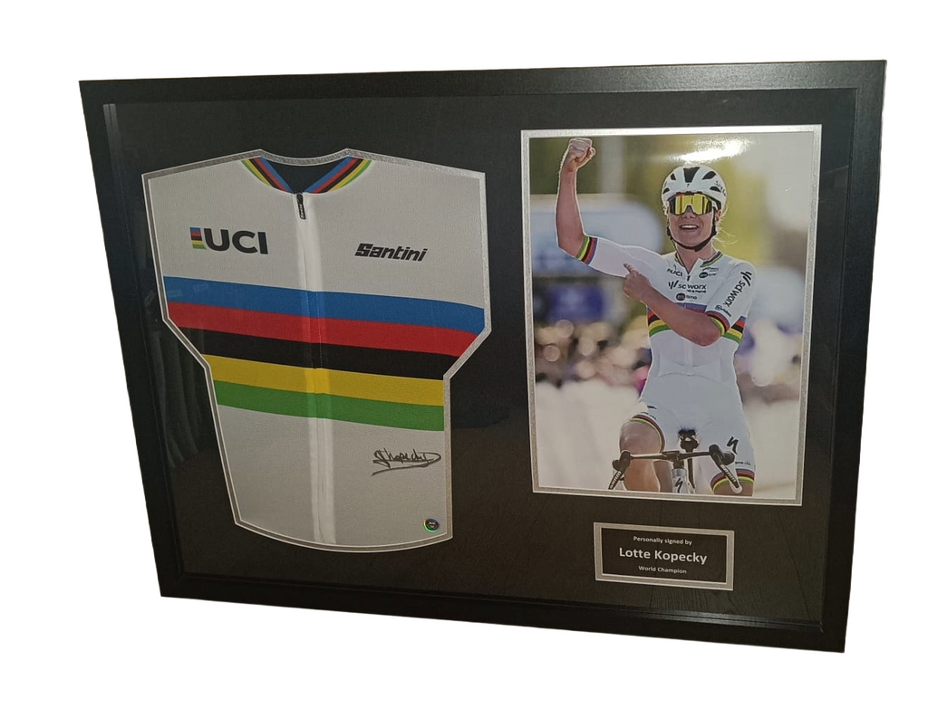Signed World Champion Jersey - Lotte Kopecky - Framed