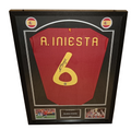 Signed shirt Andres Iniesta - Spain - Framed