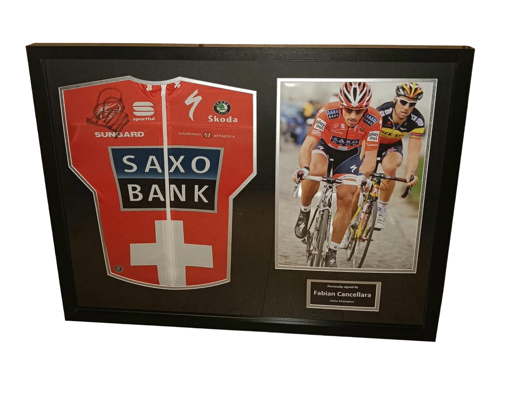 Signed Swiss jersey - Fabian Cancellara - Framed 1