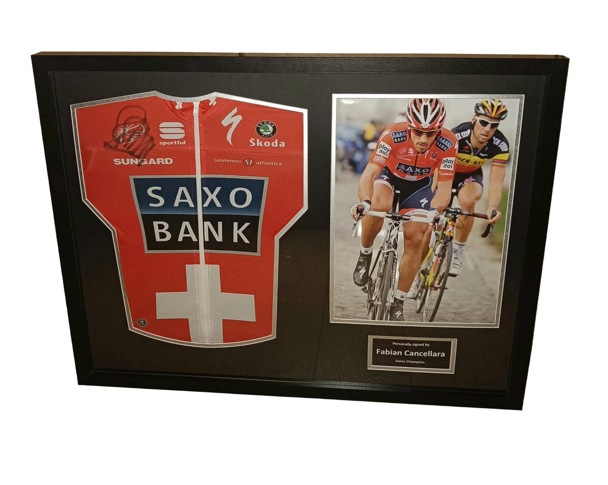Signed Swiss jersey - Fabian Cancellara - Framed 1