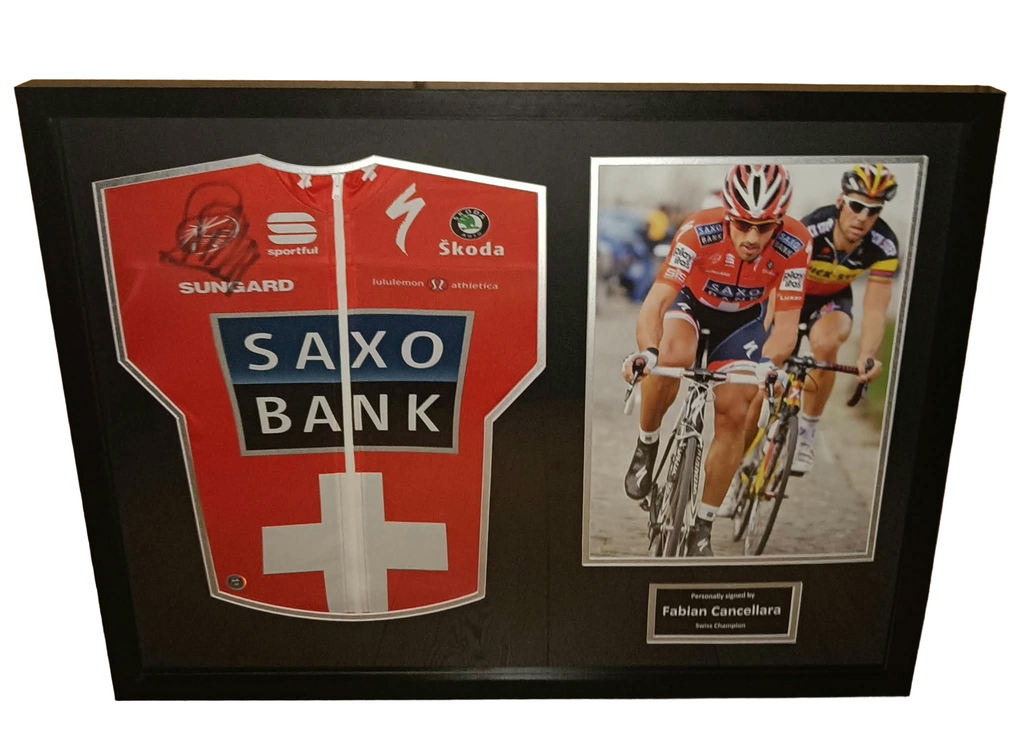 Signed Swiss jersey - Fabian Cancellara - Framed 2