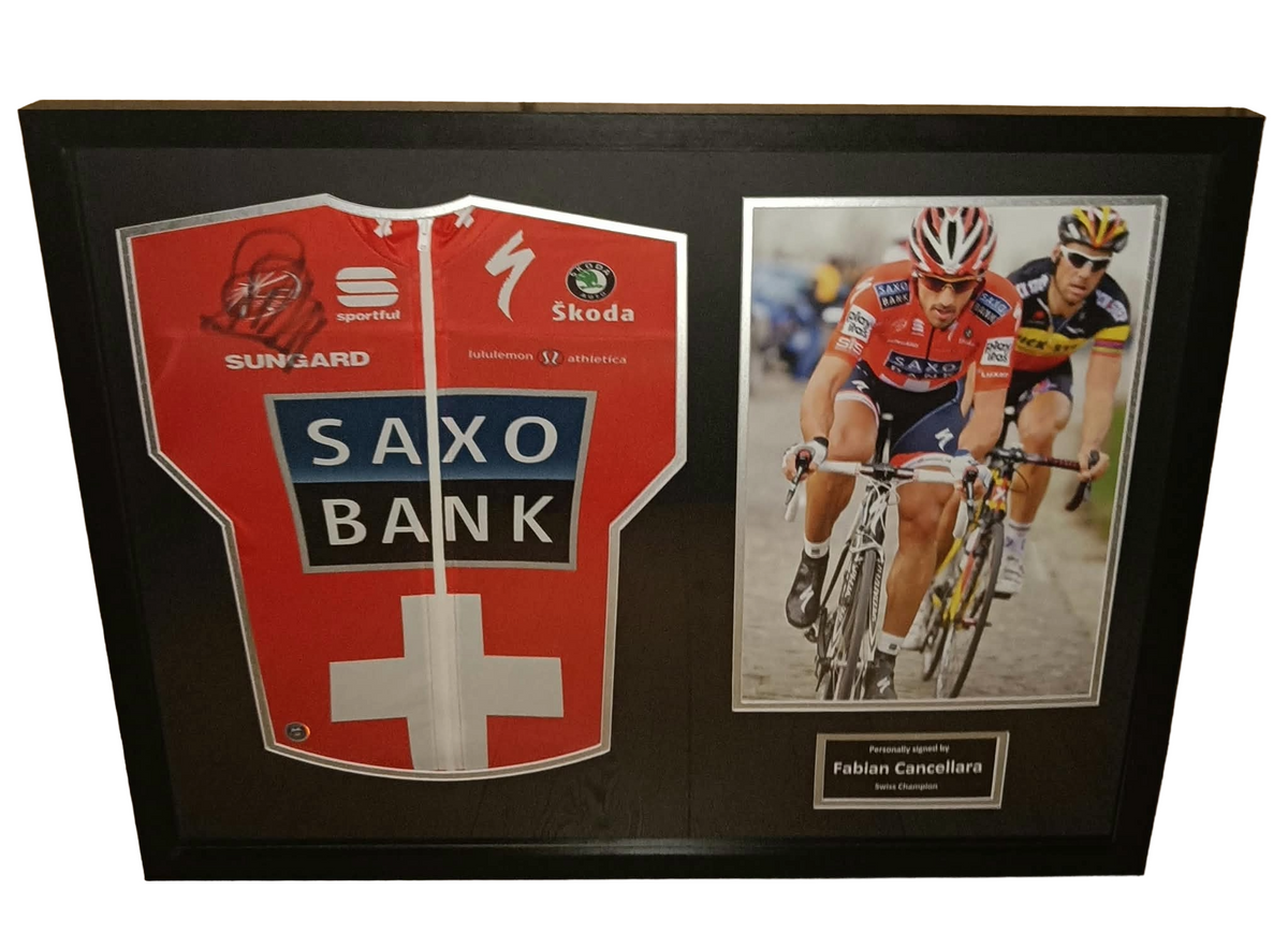 Signed Swiss jersey - Fabian Cancellara - Framed 2